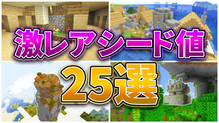 マイクラ1 17 激レアシード値25選 統合版 Java対応 マインクラフト Minecraft実況動画youtuber応援ブログ